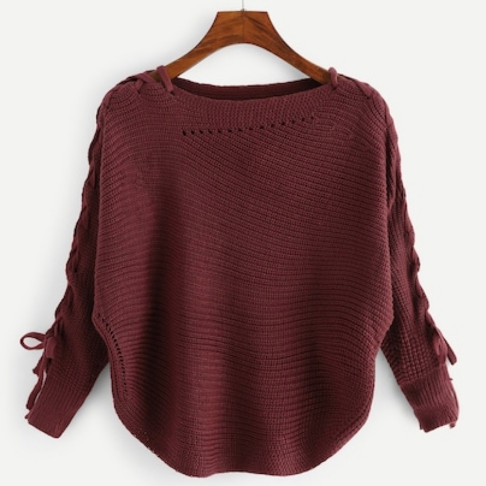 Sweater Weather laced cropped sweater
